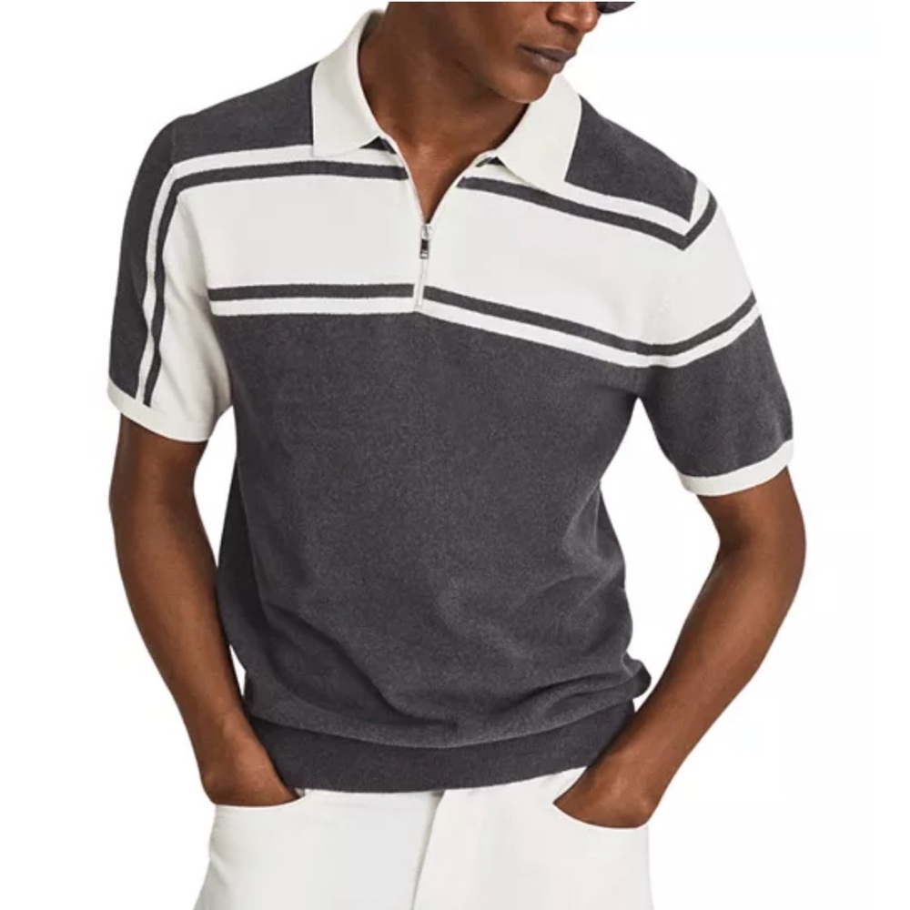 Reiss zip up polo